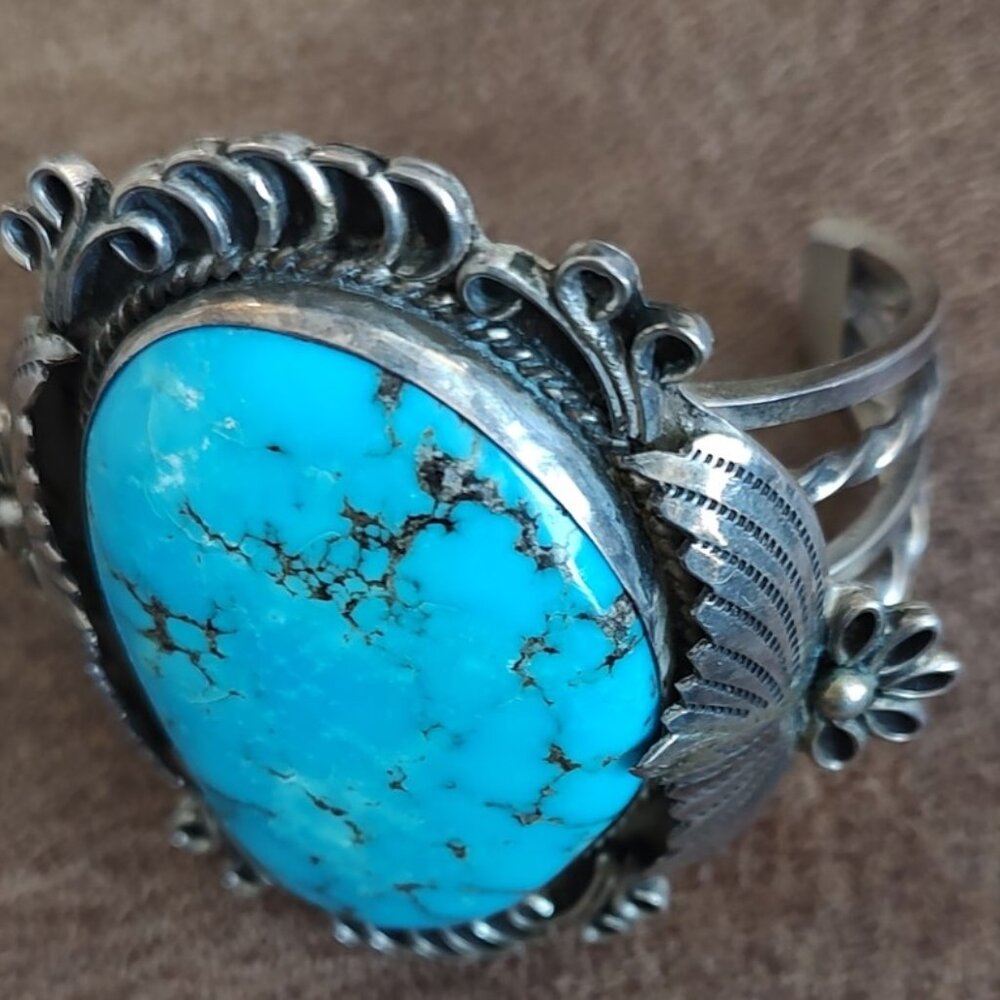 Authentic Navajo Turquoise Cuff Bracelet